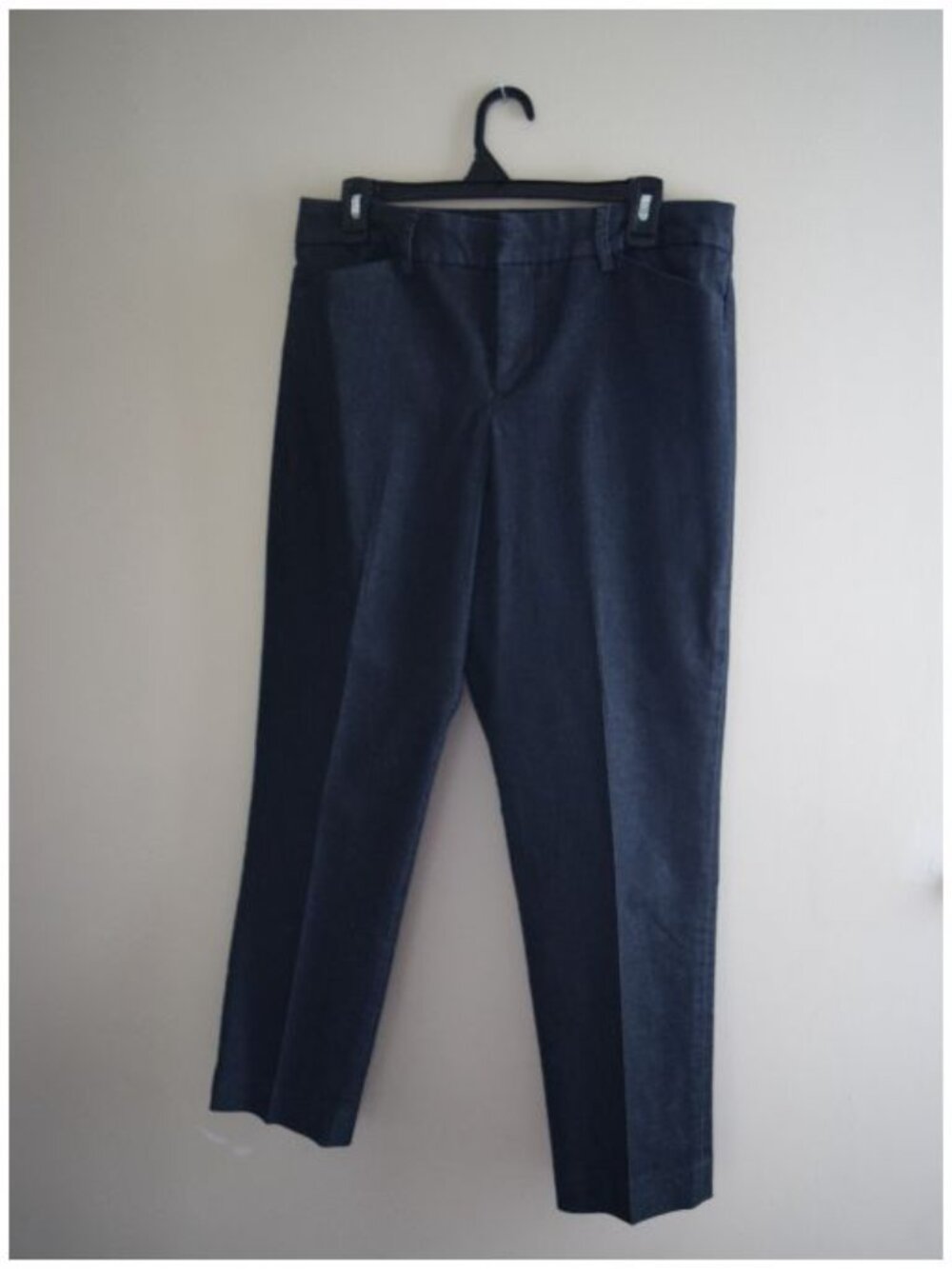 Nine West Charcoal Stretch Jeans Straight Leg Sleek Front Size 10 (Waist 30)